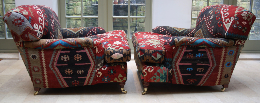 Semi Antique Kilim Lansdown Pair